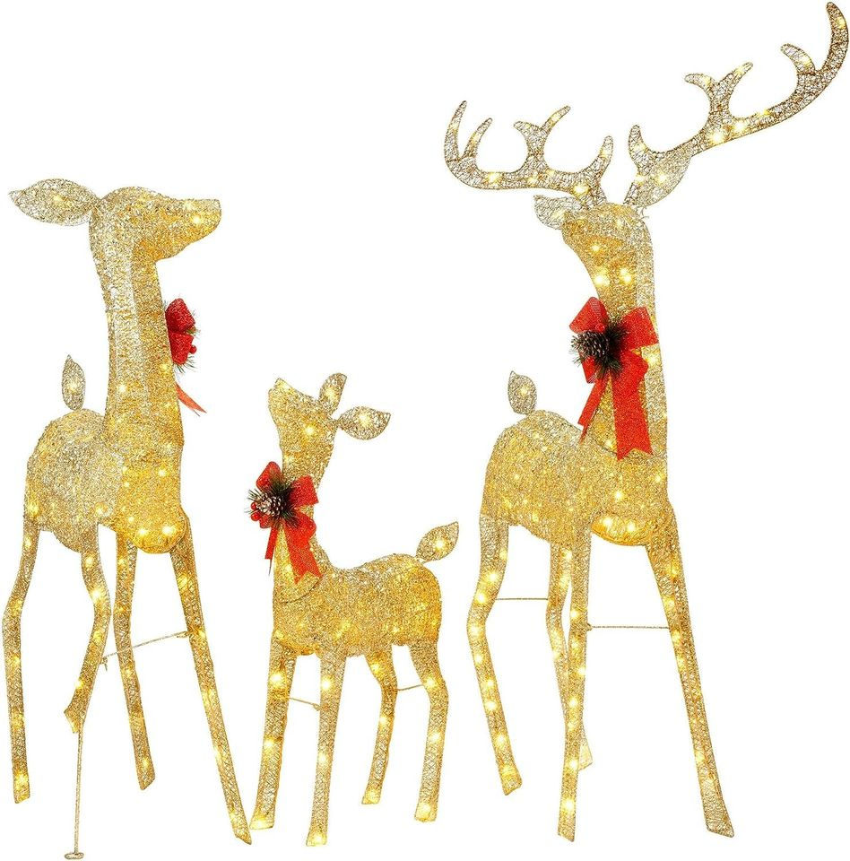 Thumbnail: Christmas Family 52" Reindeer LED Lights Outdoor / Indoor Yard Structure
