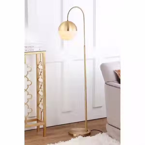 Thumbnail: Jonas 55.5 Inch H Floor Lamp - Brass Gold by Safavieh