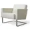 Thumbnail: GUS Modern High Park Cantilevered Brushed Stainless Steel Club Chair