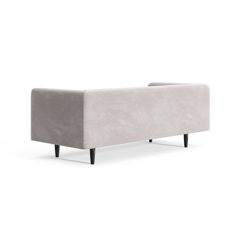 Thumbnail: Oliver Space Silver Grey Velvet Art Deco 81" Sofa