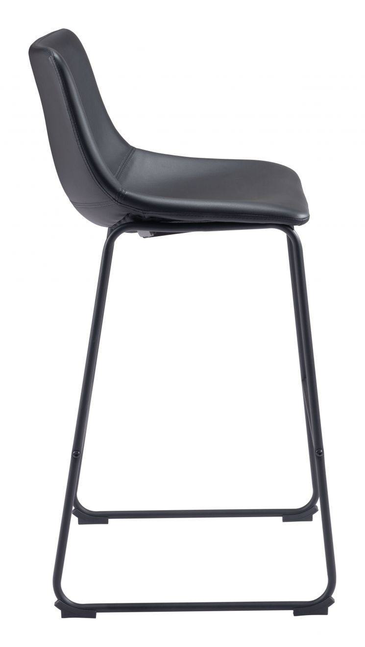 Thumbnail: Zuo Smart Modern Comfortable Sleek Black Bar Stools 29" Seat Height