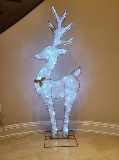 Thumbnail: 2D Outdoor LED 4 ft Tall Reindeer by Home Accents Holiday (Home Depot)