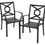 Thumbnail: Black Patio Dining Table & 4 Stackable Chairs Set