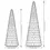Thumbnail: LED Glass Holiday Trees, Set of 2
