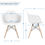 Thumbnail: Eiffel Molded Plastic Arm Dining Chairs (wood legs) in White