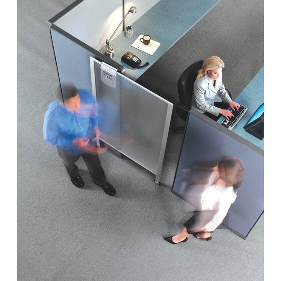 Thumbnail: Quartet Workstation Cubicle Privacy Screen, 38" x 64", Rolling, Full Length