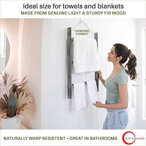 Thumbnail: Wooden Blanket Ladder (49") 2-in-1 - Choice of Colors