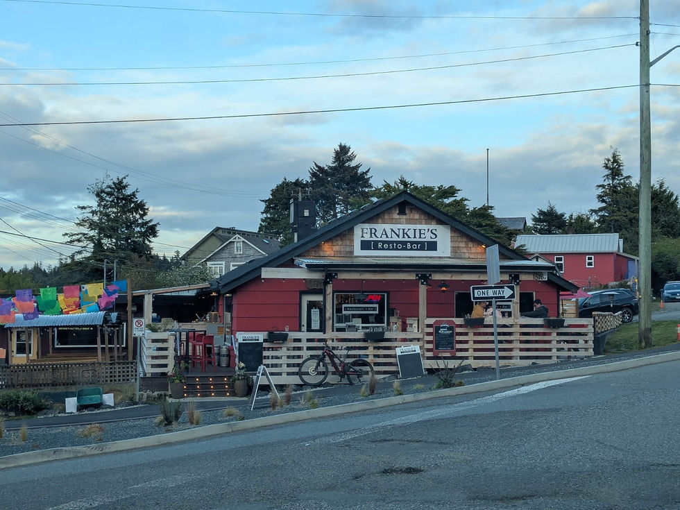 After a day of beaches and salty air, Frankie’s in Ucluelet felt just right.