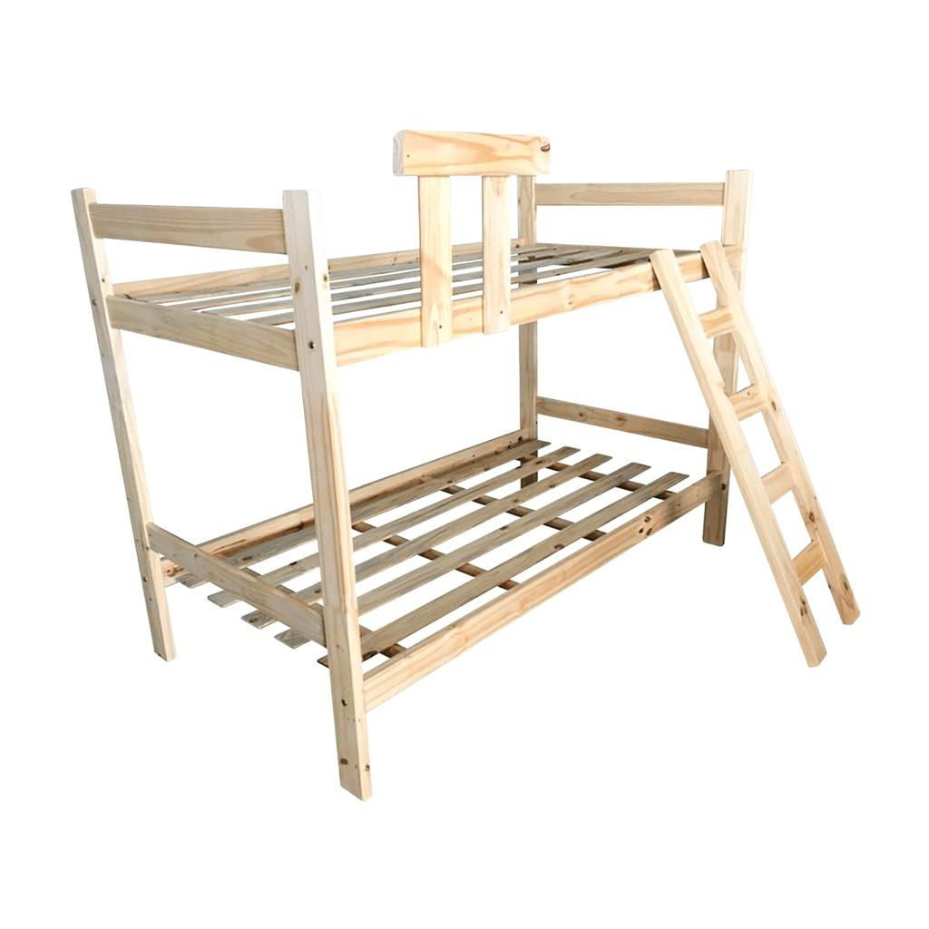 Cama Superpuesta Cucheta 1 Plaza Y Media Pino Fija