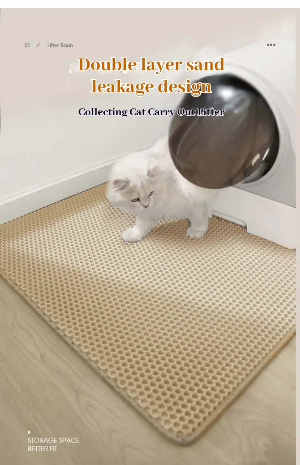 Thumbnail: Double-Layer Cat Litter Trapping Mat