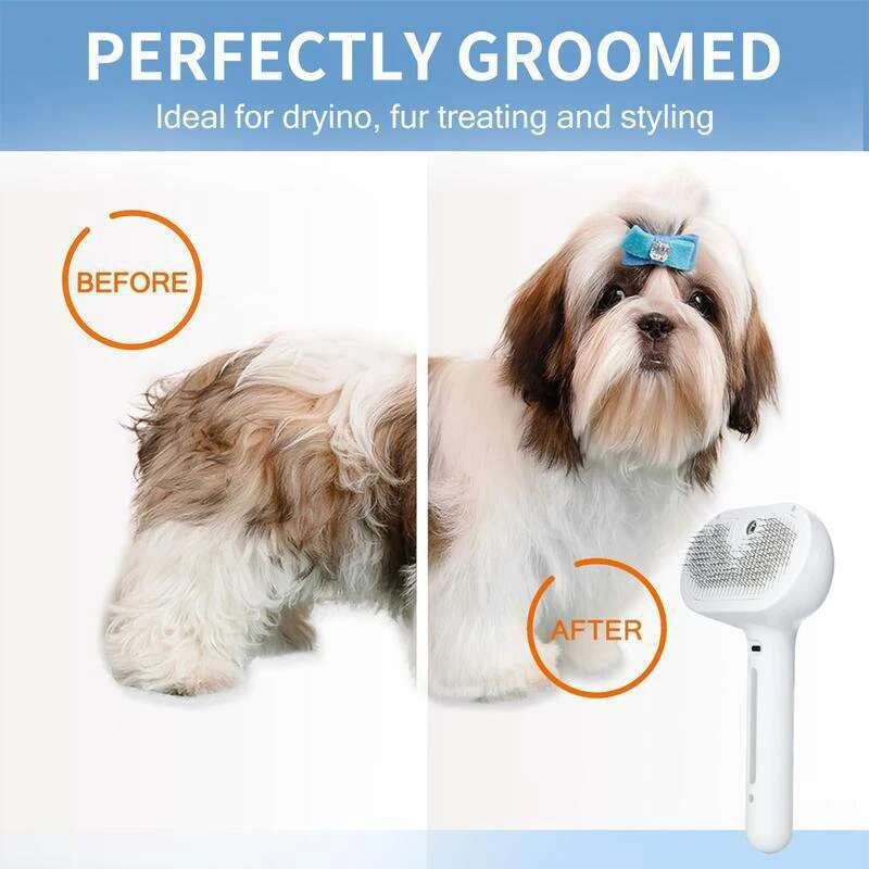 Thumbnail: Hot Cat Brush with Steam Dog Spray Pet Steam Massage Brush Spray Hair Removal Co