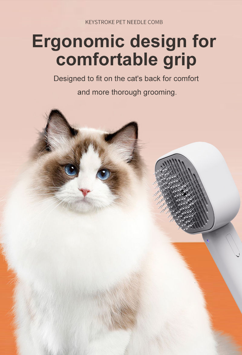 Thumbnail: New Ultraviolet Cat Moss Lamp Pet Hair Comb Multifunctional 3 in 1 Steamy Brush 