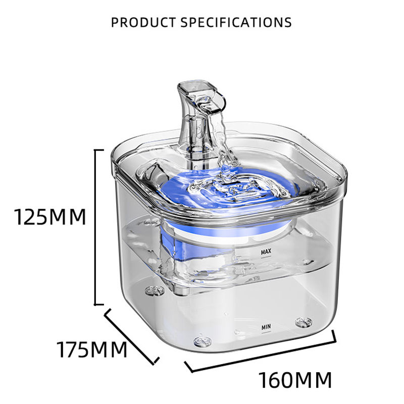 Thumbnail: Stainless Steel Automatic Pet Water Dispenser Cat Drinking Fountain With Sensor 