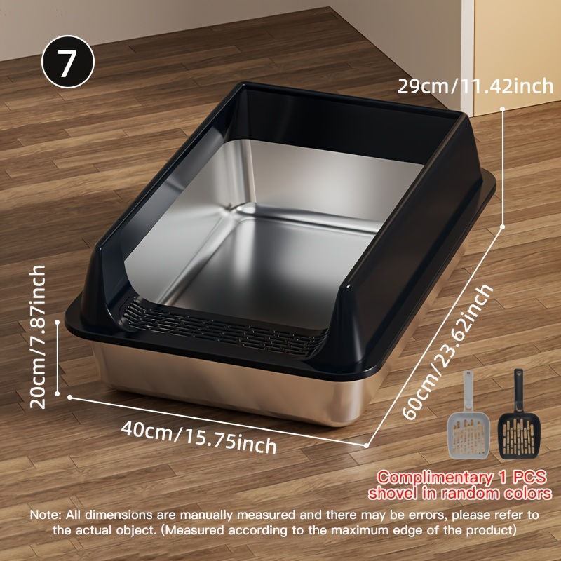 Thumbnail: Premium Stainless Steel Cat Litter Box