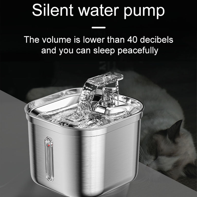 Thumbnail: Stainless Steel Automatic Pet Water Dispenser Cat Drinking Fountain With Sensor 