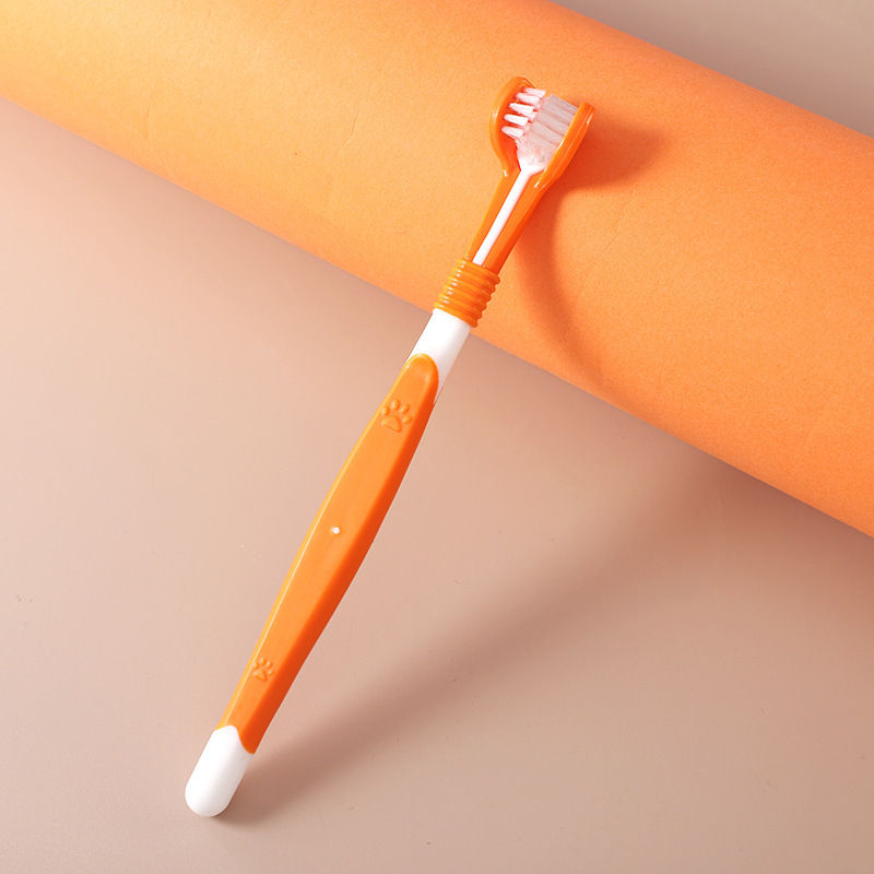 Thumbnail: 3-Sided Pet Toothbrush for Cats & Dogs
