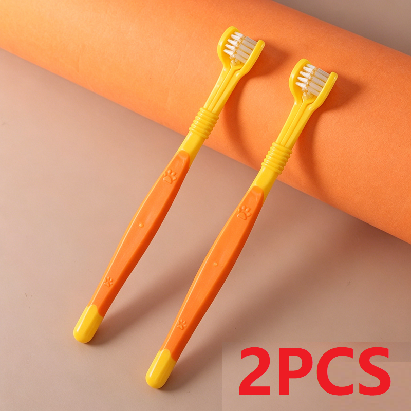 Thumbnail: 3-Sided Pet Toothbrush for Cats & Dogs