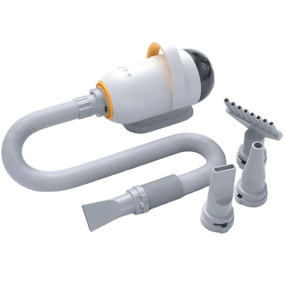 Portable Plastic Pet Hair Dryer Vacuum Suction Dog Cat Grooming Brush Low Noise
