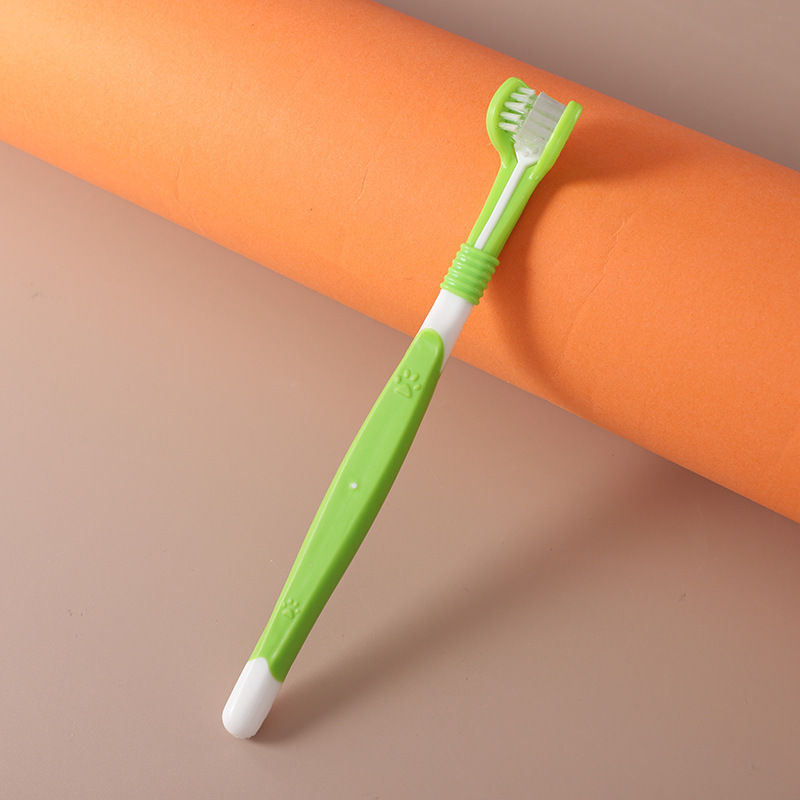 Thumbnail: 3-Sided Pet Toothbrush for Cats & Dogs