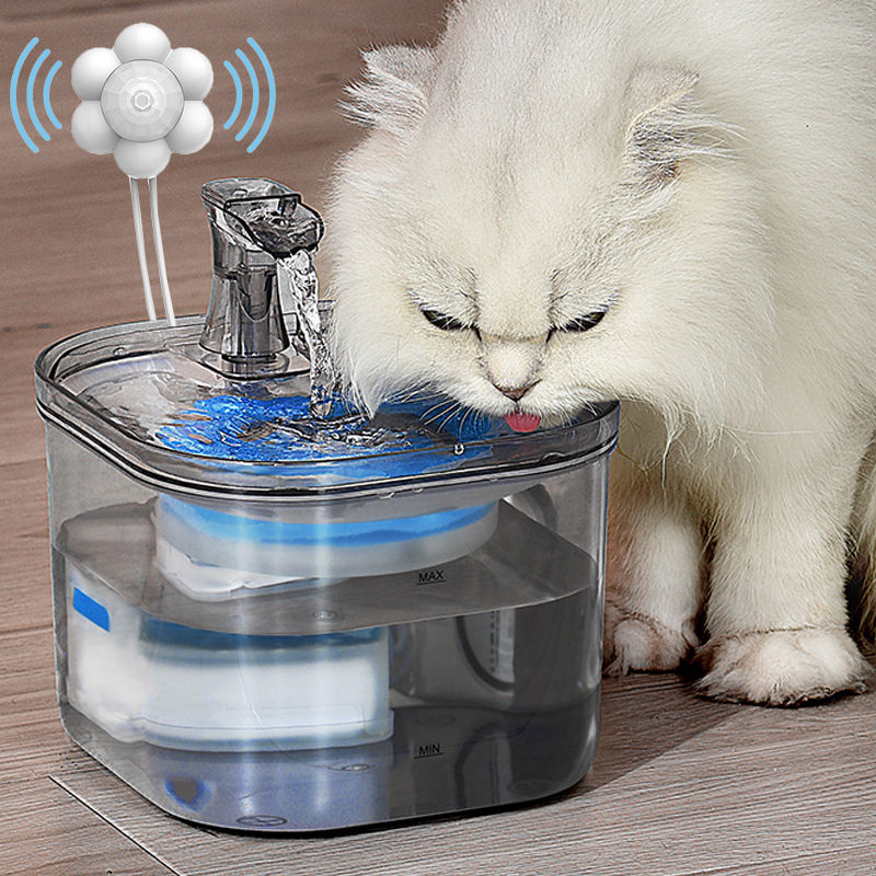 Thumbnail: Stainless Steel Automatic Pet Water Dispenser Cat Drinking Fountain With Sensor 