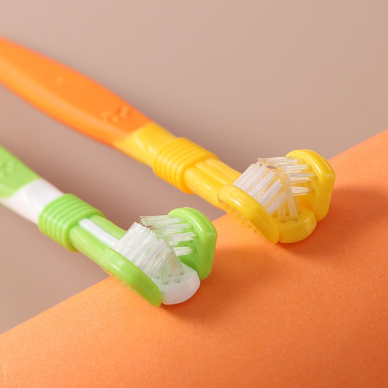 Thumbnail: 3-Sided Pet Toothbrush for Cats & Dogs