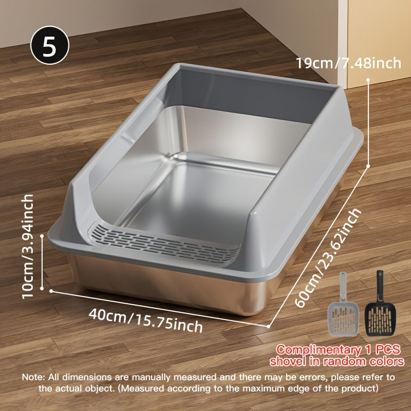 Thumbnail: Premium Stainless Steel Cat Litter Box