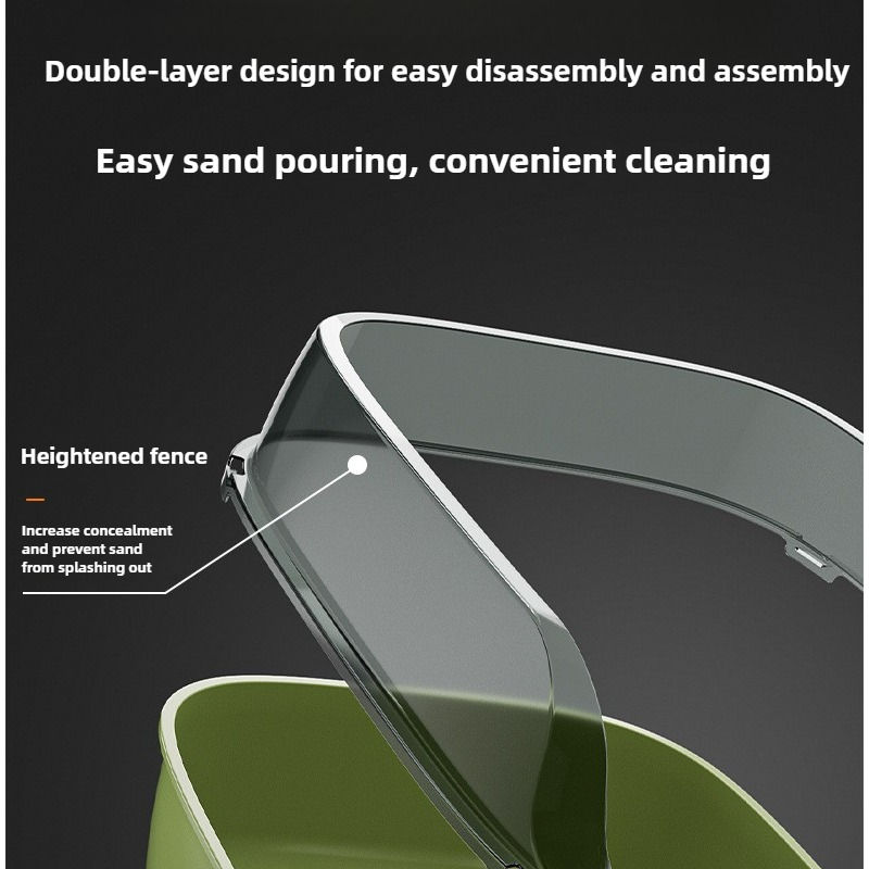 Thumbnail: Premium Semi-Enclosed Cat Litter Box