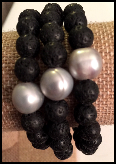 Thumbnail: Lava & Pearl Bracelet