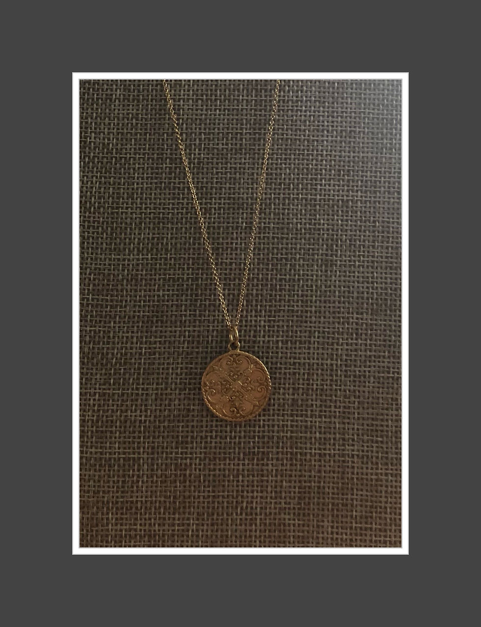 Thumbnail: Gold Filligree Coin Necklace