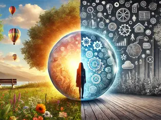 Where do you spend most time, in your thoughts or present in your senses?