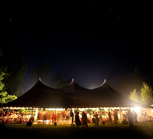 Nighttime Party Tent