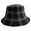 Thumbnail: Two tone black & gray plaid wool bucket hat