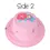 Thumbnail: Pink cotton reversible sun hat with embroidered flower, embroidered text, 'Petal Power'