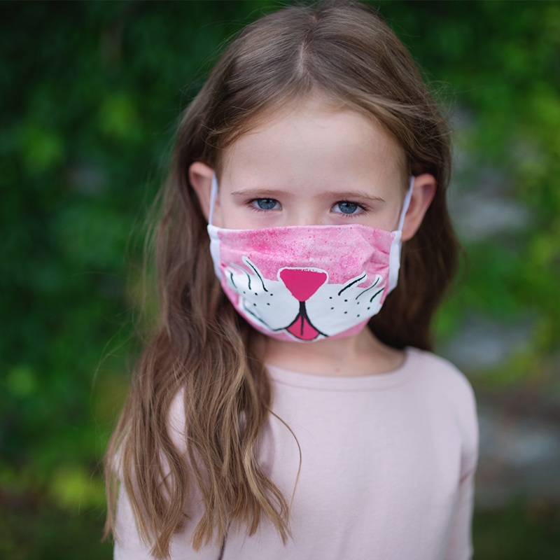 Thumbnail: Back to School Pink 5 Masks Set