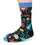Thumbnail: Side view of pair of navy socks with colorful floral print, text, 'FML'