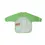 Thumbnail: Back view of green & red sleeved bib with dinosaur face