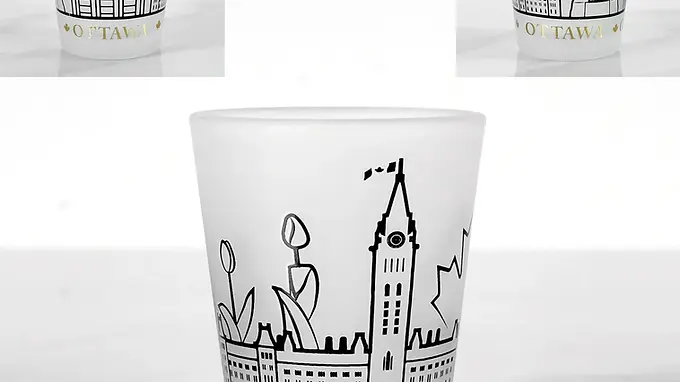 Frosted Ottawa Shot Glass