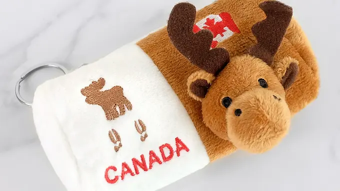 Canada Moose Fuzzy Coin Purse
