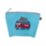 Vintage style colourful camper van canvas zipper pouch at Tickled Pink Ottawa.