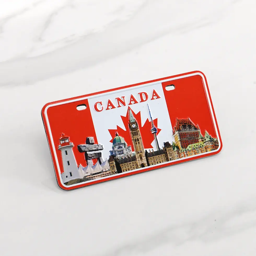 A 4x2 inch Canada landmark magnet at Tickled Pink Ottawa.