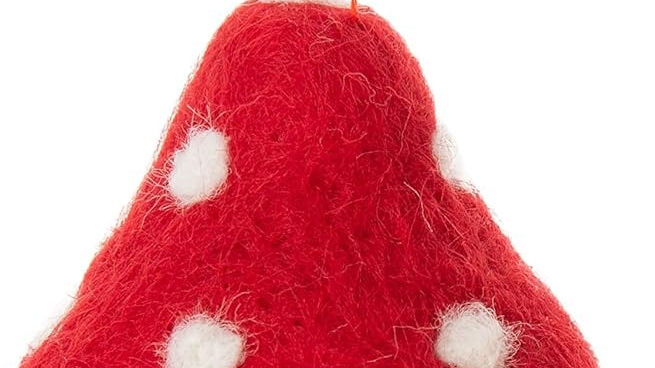 Conical Felt Mushroom Ornament