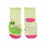 Thumbnail: Pair of baby socks in magenta, lime & white dinosaur print