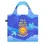 Thumbnail: Blue wide handled reusable shopping bag with print sky, clouds & sun, text, 'I'm a Ray of Freakin' Sunshine'