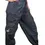 Thumbnail: Charcoal pants with black patterned section on leg & outer pocket embroidered with colorful mushrooms