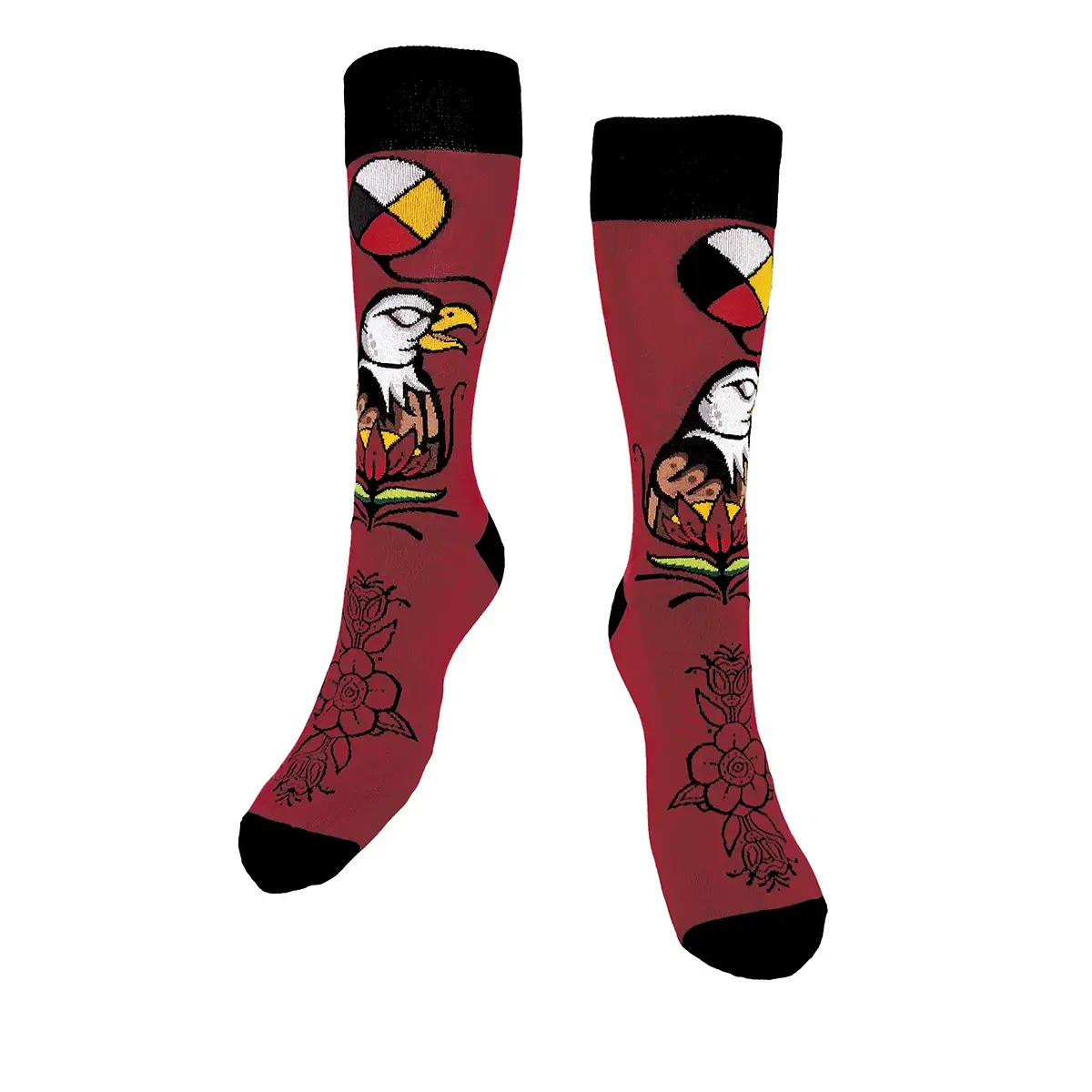 Eagle Love Art Socks by Justine Proulx at Quichua World Market.