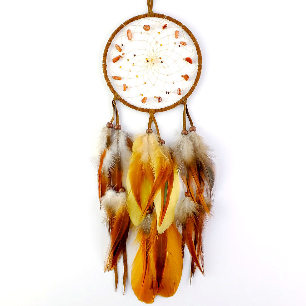 Thumbnail: Brown ombre beaded dream catcher