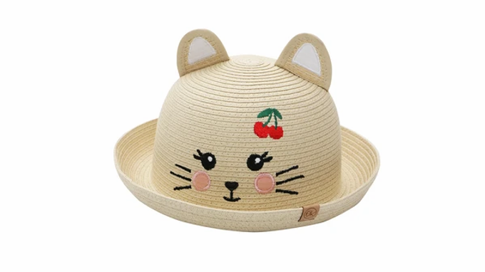 Cat Kids Straw Hat
