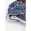 Thumbnail: Close up of child's winter bucket hat with fleece lining, ear flaps & chin strap, navy forest print