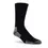 Thumbnail: Side view of black sock with gray heel & toe