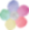 Pastel colored flower stud earring